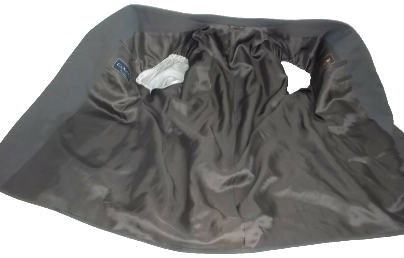 # Canali Solid Taupe 3 Buttons Wool Jacket, Coat … - image 7