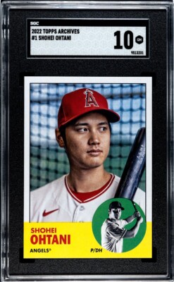 スポーツ選手 1of1 1/1 topps TOPPS ARCHIVE 2022 Topps Archives #1 Shohei Ohtani SGC 10 GEM MINT Dodgers