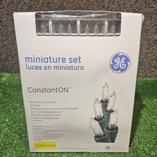 Vintage GE String A Long Clear Lights Set 100 Miniature In/outdoor NEW