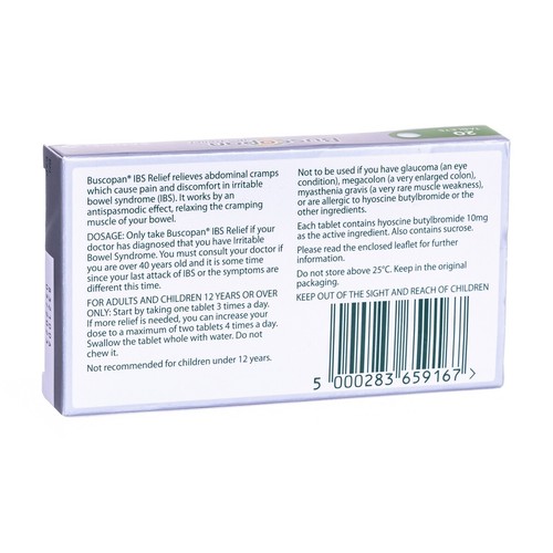 Buscopan IBS Relief Tablets Relief Abdominal Cramps Pain Discomfort MULTIBUY - Picture 2 of 2