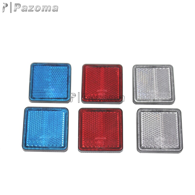 Motorcycle Square Reflector Side Safety Warning Marker Universal For Truck ATV