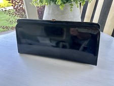 1960  S, AFTER FIVE, BLACK PATENT LEATHER CLUTCH BAG OR PURSE