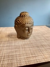 Small Stone Buddha Ornament Indoor Outdoor Desk Top Paper Weight Flower Bed Gift