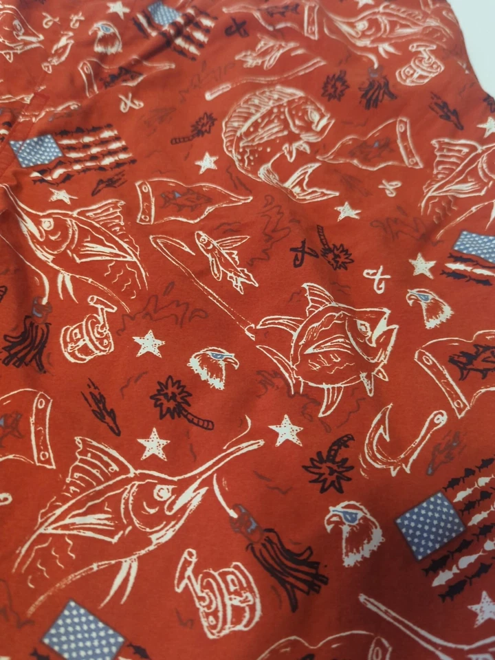 Bañador COLUMBIA PFG para jóvenes niños rojo estampado de peces pantalones cortos traje de baño talla XL Foto 2 de 4