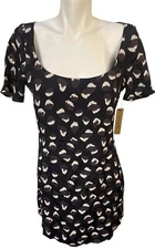 Reformation Navy White Mini Sheath Dress Womens Size 6 New