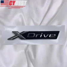 Titanium Grey Black XDrive Emblem Nameplate Rear Trunk Badge Side Sport X Drive