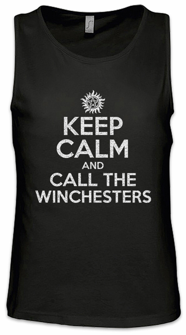 ALTRA Canotta uomo Keep Calm And Call The Winchesters divertente soprannaturale Pentagram Sam