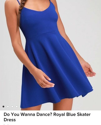 royal blue skater dress