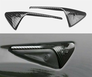 Details About Fit Tesla Model 3xs Air Vent Hood Intake Fender Cover Trim Carbon Fiber Style
