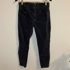 J.Crew Mercantile Women  s Skinny Pants Velvet 5 Pocket Mid Rise Gray Size 29