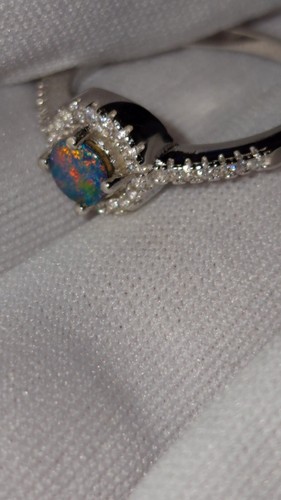 Australian Opal Ring. S925 silver Ring. Stunning Rare Opal Stone - Picture 7 of 13