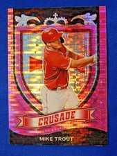 2021 Panini Chronicles Crusade Baseball Mike Trout Pink Pulsar Prizm #19