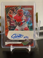 2020 Panini Prizm Red Wave /75 Deivy Grullon #RA-DG Rookie Auto RC