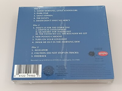 Grateful Dead Two From The Vault 3 CD R2 170236 Shrine Rhino for 