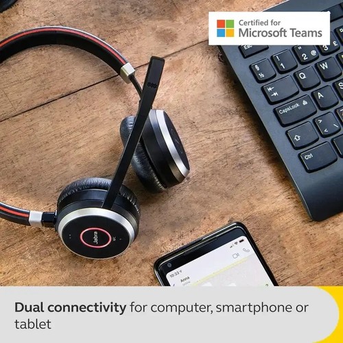 Auriculares estéreo inalámbricos Jabra Evolve 65 SE MS | Bluetooth y cancelación de ruido - Imagen 2 de 5