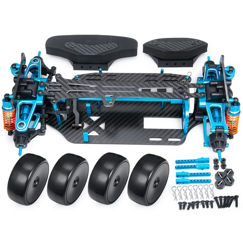 Châssis Kit Métal/carbone Pour Voiture RC TAMIYA TT01 1/10 - Transmission Par Arbre - Neuf