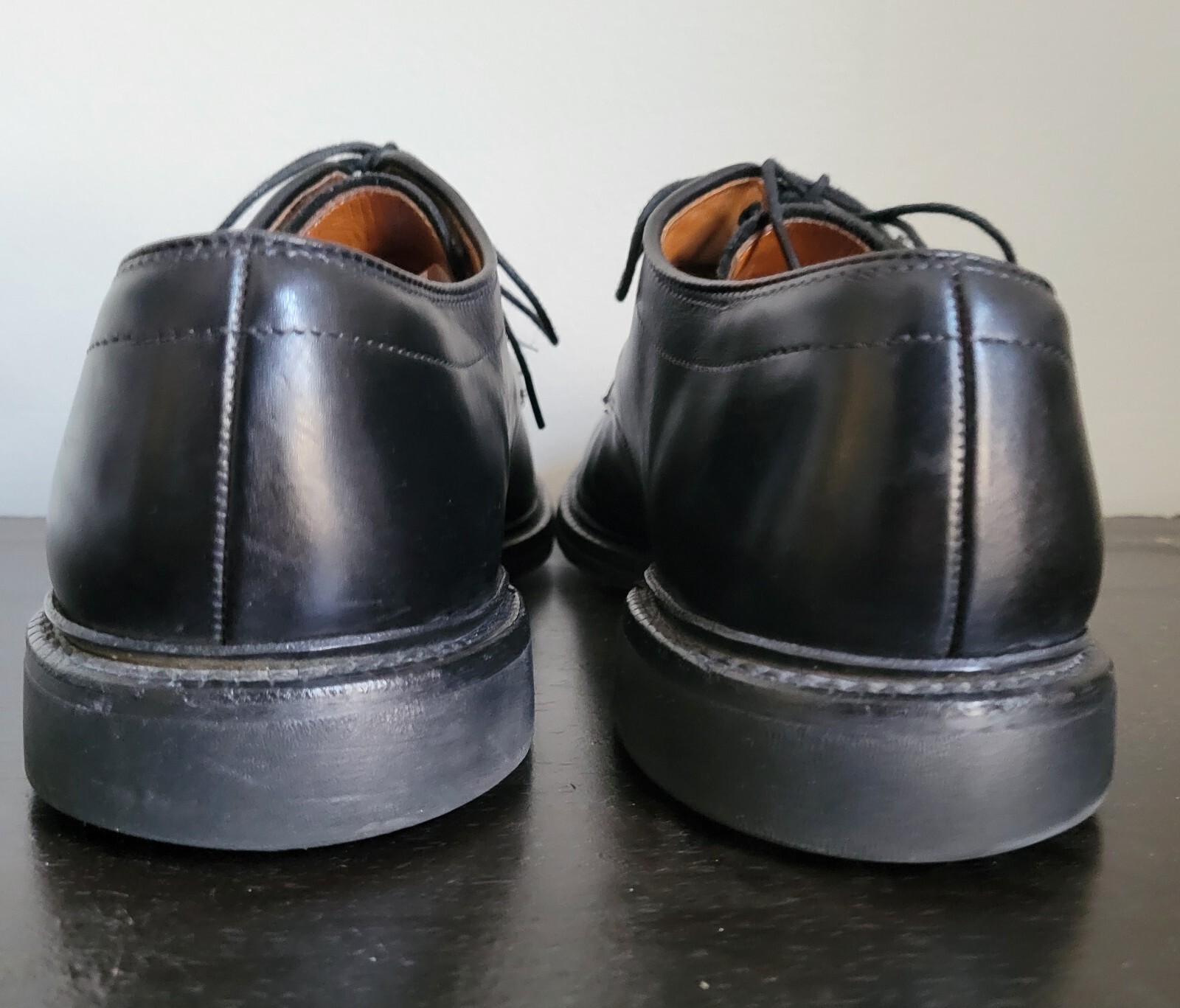 SAOLA Scarpe eleganti Allen Edmonds Warren nere derby da uomo taglia 9EEE US punta bicicletta