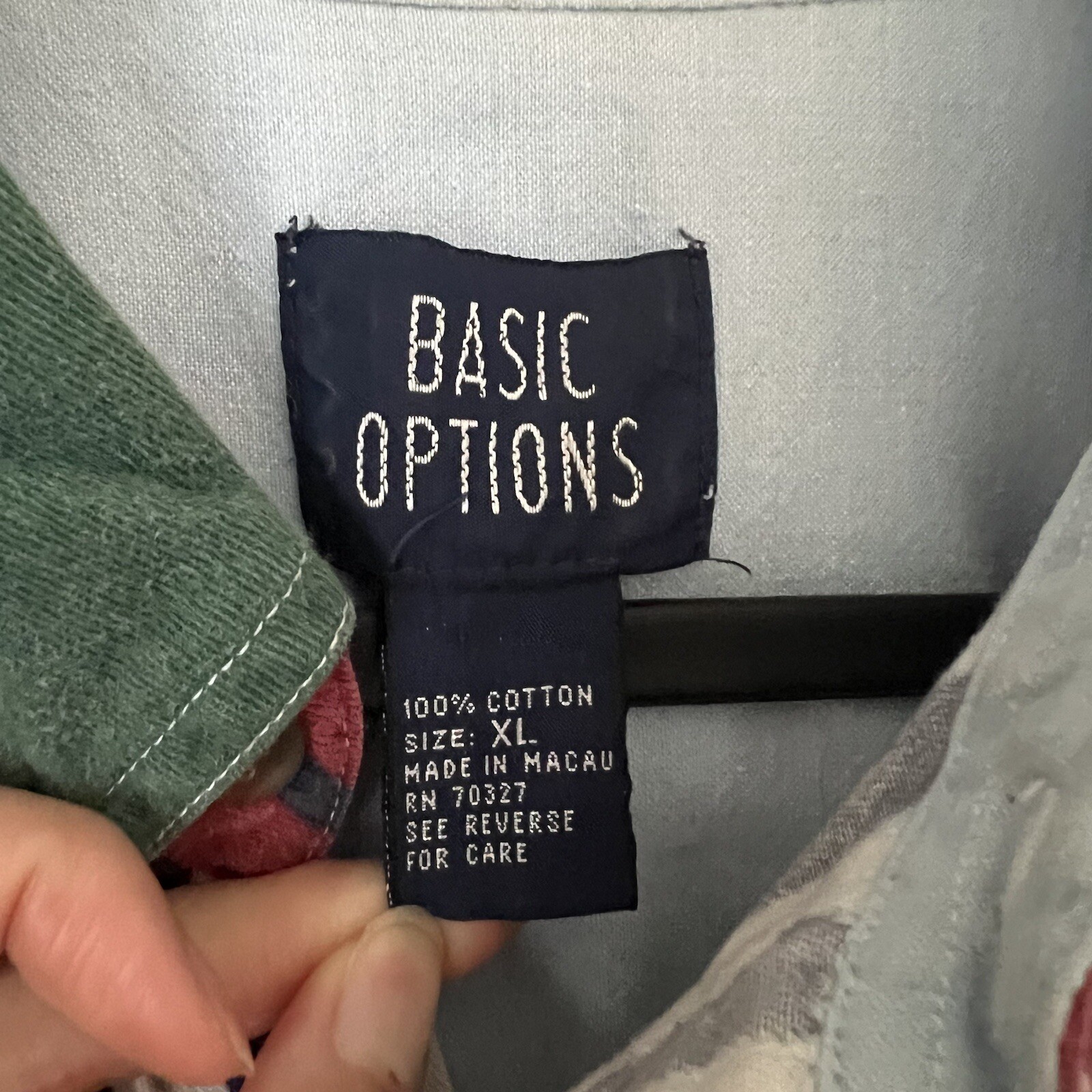 Basic Options Long Sleeve Button Down XL Vintage … - image 3