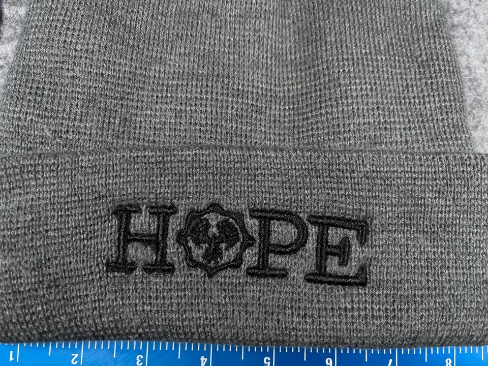 Hope George Beanie Toque Adult One Size Gray Knit Acrylic Snow Ski Outdoors - Image 2 of 4