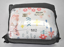 Perfemet Floral Comforter Set Flower Bedding White Butterfly Twin Size 4 Piece