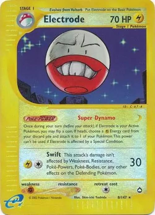 Electrode - 8/147 - Pokemon Aquapolis Reverse Holo Rare Card NM