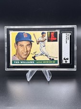 1955 Topps Vintage Baseball Card Ted Williams #2 SGC 3 Boston Red Sox