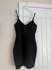 Lulus black small mini bodycon lined dress worn once, great for special occasion