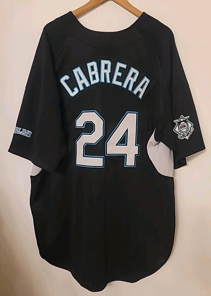 Miguel Cabrera Florida Marlins Nike Men's Jersey 2005 Black NWT Y2K 05 Nationals - Image 3 of 4