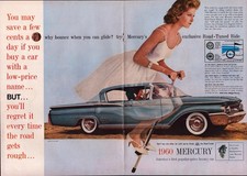 1959 Vintage Print Ad - 1960 Mercury Montclair - Road Tuned Ride - Wall Art 1959 Vintage Print Ad - 1960 Mercury Montclair - Road Tuned Ride - Wall Art