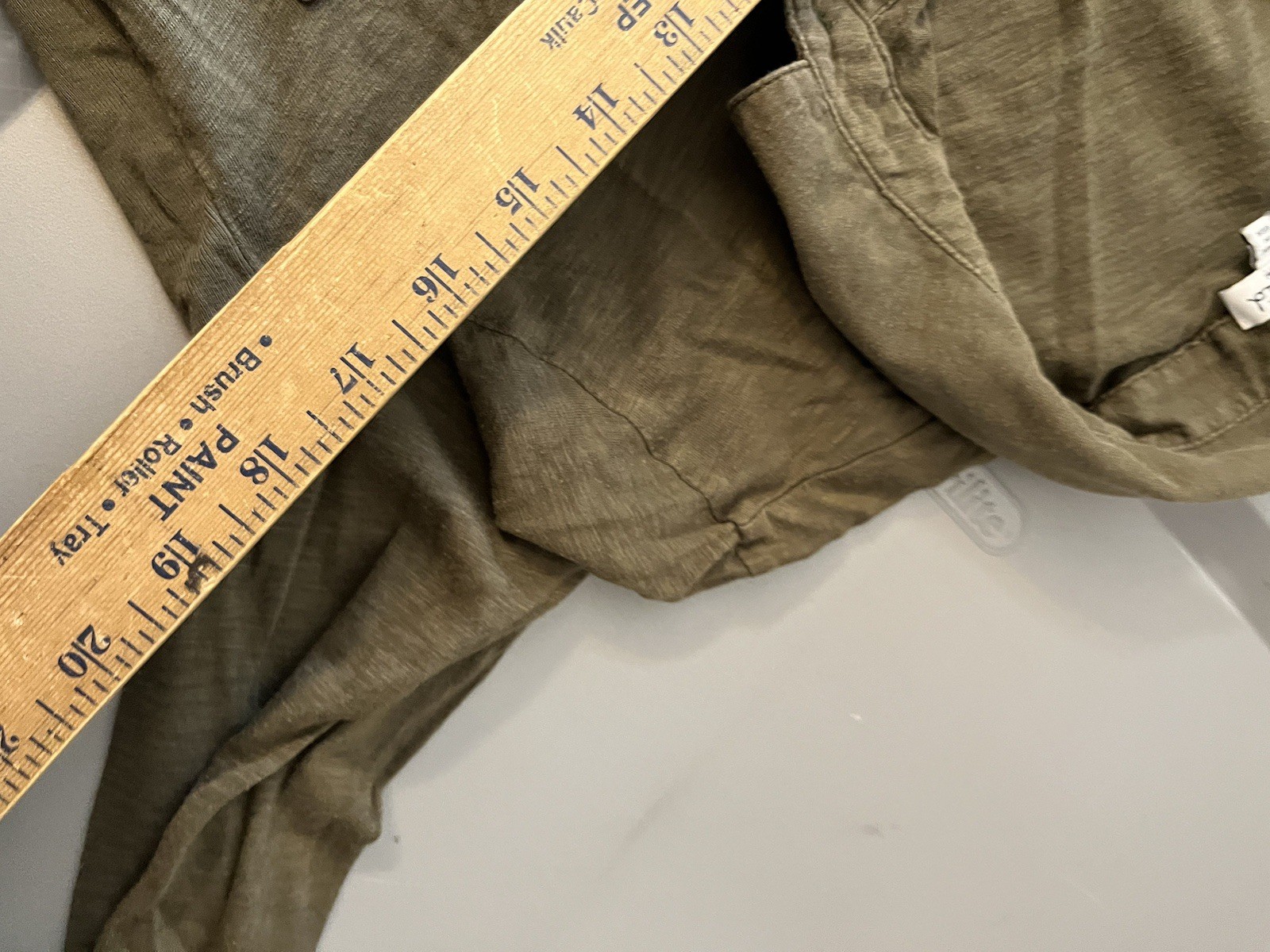 Splendid Green Button Down Roll Tab Blouse Size M… - image 5