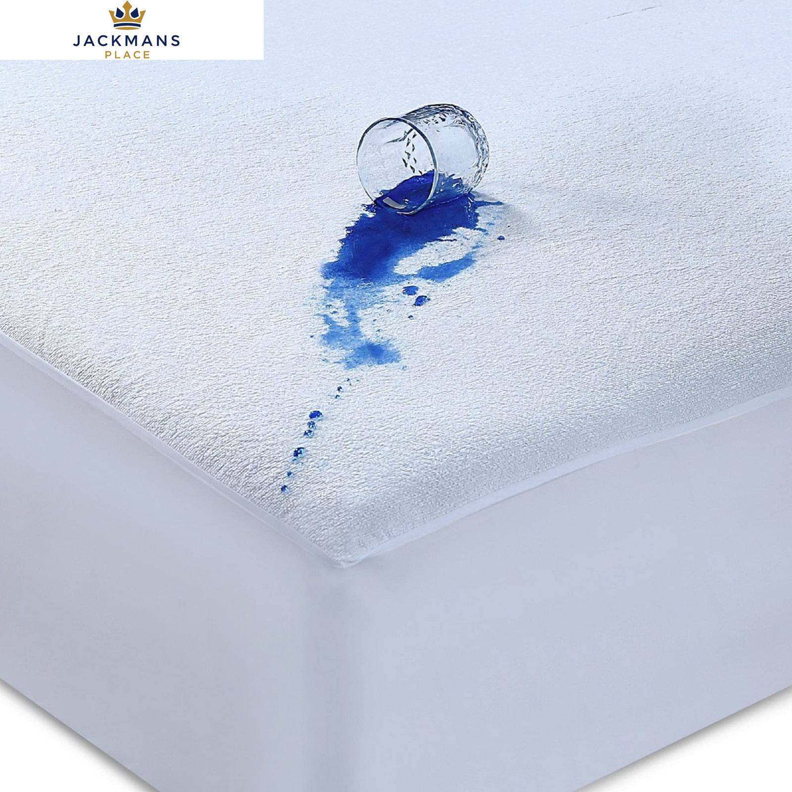 Caroline Shatuik White Caroline Shatuik100% Waterproof Mattress Protector Super King-40Cm Extra Deep Fitted Terry Towel Mattress Topper,Non Noisy Ani Allergy Mattress Cover Super King(182 X 200+40Cm) - Image 2