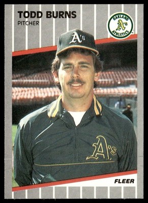 1989 Fleer Todd Burns Oakland Athletics #3