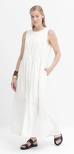Elk Lin Linen White Dress Size 8