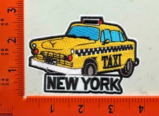 New York Taxi Embroidered Patch Iron On Sew On Badge NYC Cab Emblem