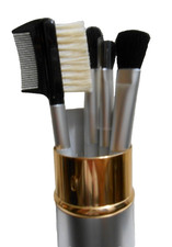 MARY KAY  Signature Brush Set in Silver Tube  4 Brushes Included  Unused 