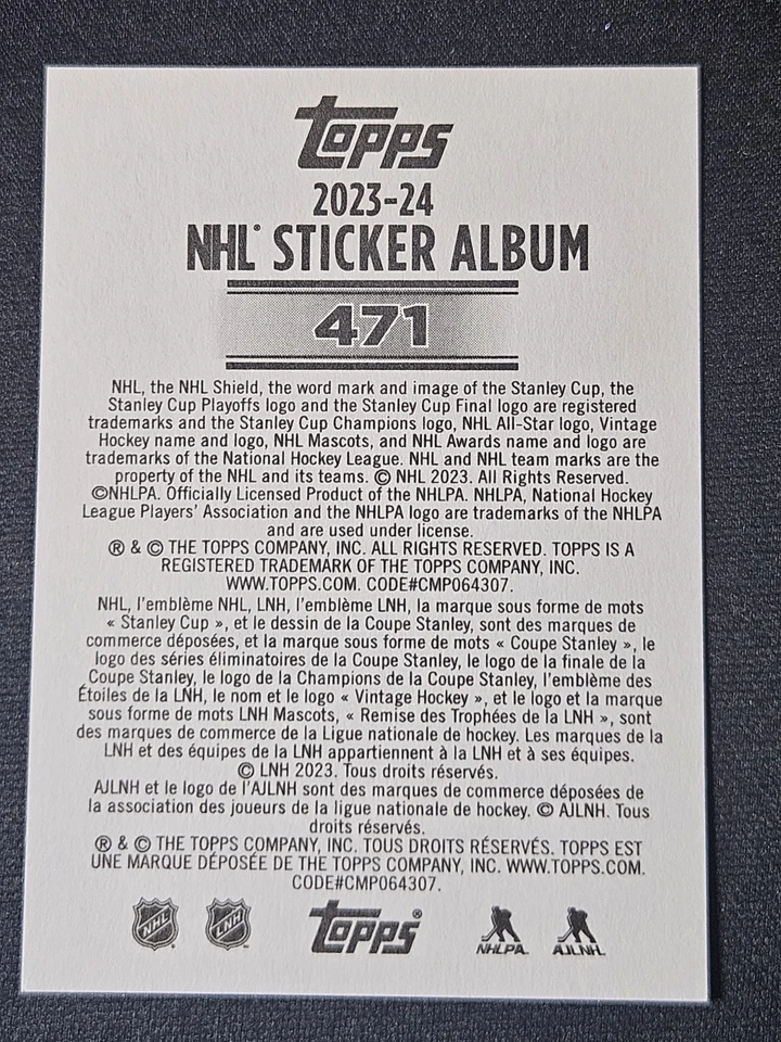 23-24 Topps Filip Kral Rookie Sticker 🚨🚨🚨 Toronto Maple Leafs - Image 2 of 4