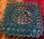 Vintage Fenton Hobnail Candle Holder/Salt Cellar Blue Glass
