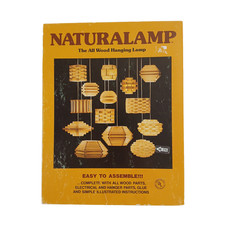 Naturalamp All Wood Hanging Lamp Mid Century Modern 1974 Interdesign Style 70
