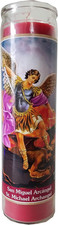 Staci19 St.Michael Archangel (San Miguel Arcangel) Rose Devotional Candle