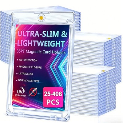 Slim Magnetic Trading Sports Card Holder 35pt One-Touch Hard Case UV Protection