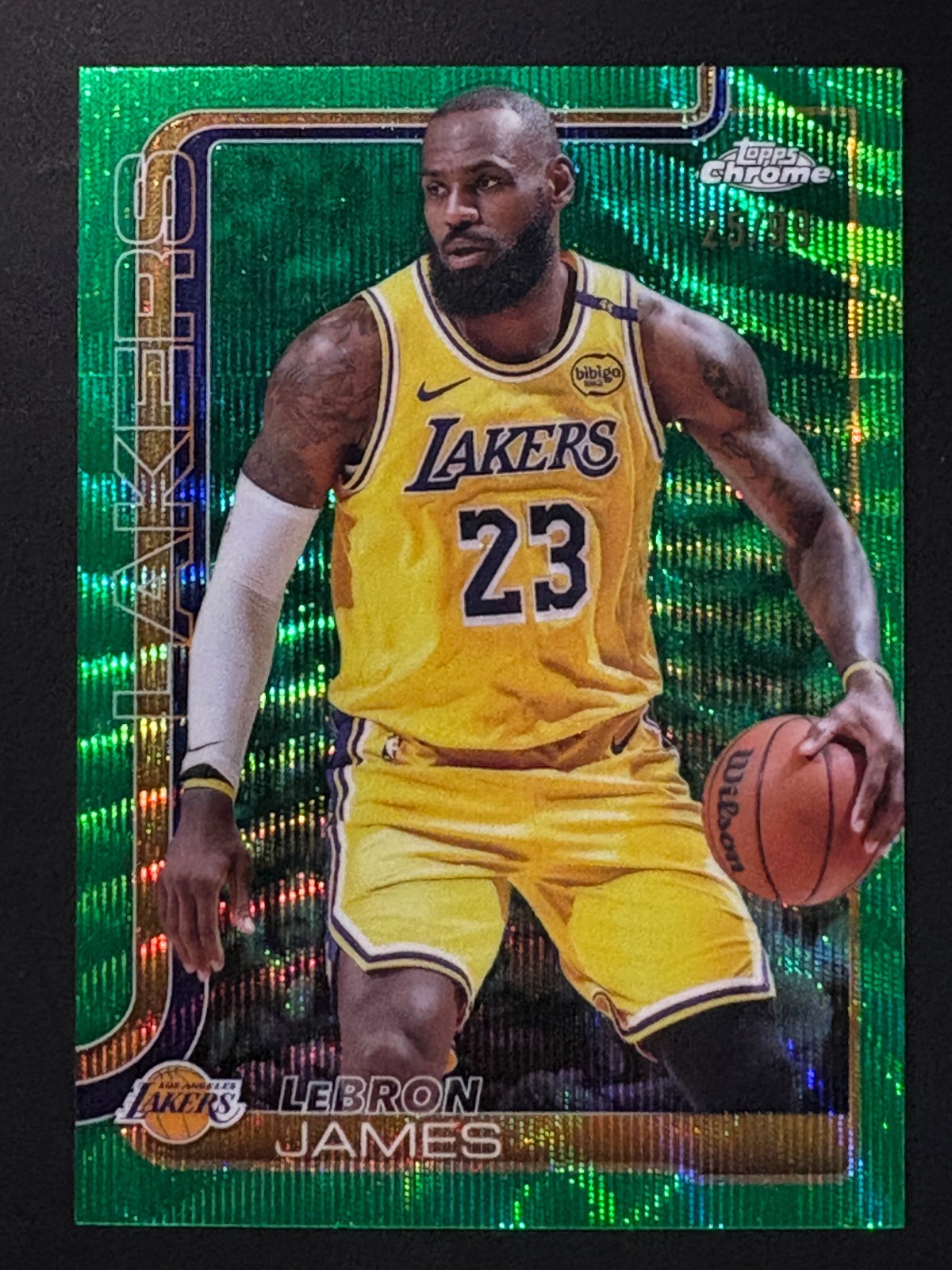 2025-26 Topps Chrome Lebron James #127 Green Wave Refractor /99