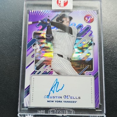 Topps Pristine 2025 Austin Wells Autographs Purple Pulsar /99 #PA-AW Yankees