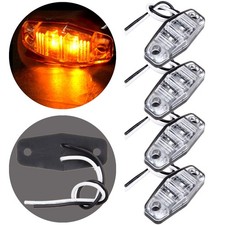 4pcs Clearamber 2bulbs Led Mount Clearance Side Marker Lights Trailer Universal