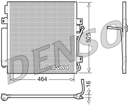 KONDENSATOR KLIMAANLAGE DCN06011 FÜR DODGE NITRO JEEP CHEROKEE ENR/ENS 2.8L 6cyl - Picture 2 of 6