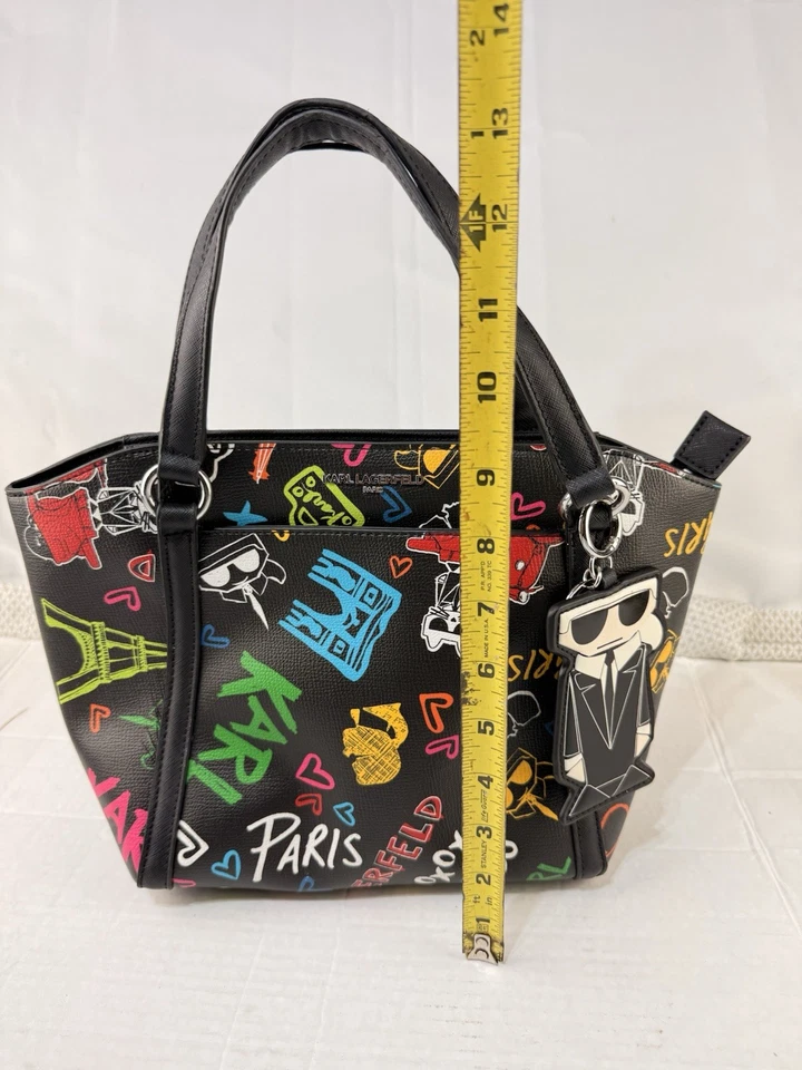 Karl Lagerfeld Women Satchel Top Handle Bag Paris Adele Purse - Image 2 of 4