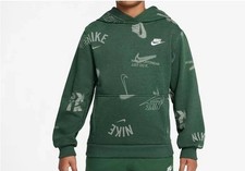 Nike Sportswear Club French-Terry Printed Hoodie HJ2682 Youth Kids' Size M NEW