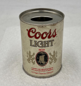 Rare Vintage 3" Inch Mini COORS LIGHT Metal Beer Can Bic Lighter Holder