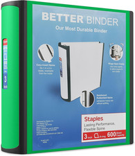 3-Inch 3-Ring Better Binder, Green, 2/Pack (ST55894-CCVS)