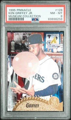 1995 PINNACLE #128 KEN GRIFFEY JR. MUSEUM COLLECTION PSA 8