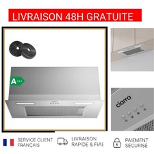Hotte Aspirante Encastrable CIARRA 60cm 704m³/h Inox LED Classe A+++ Silencieuse